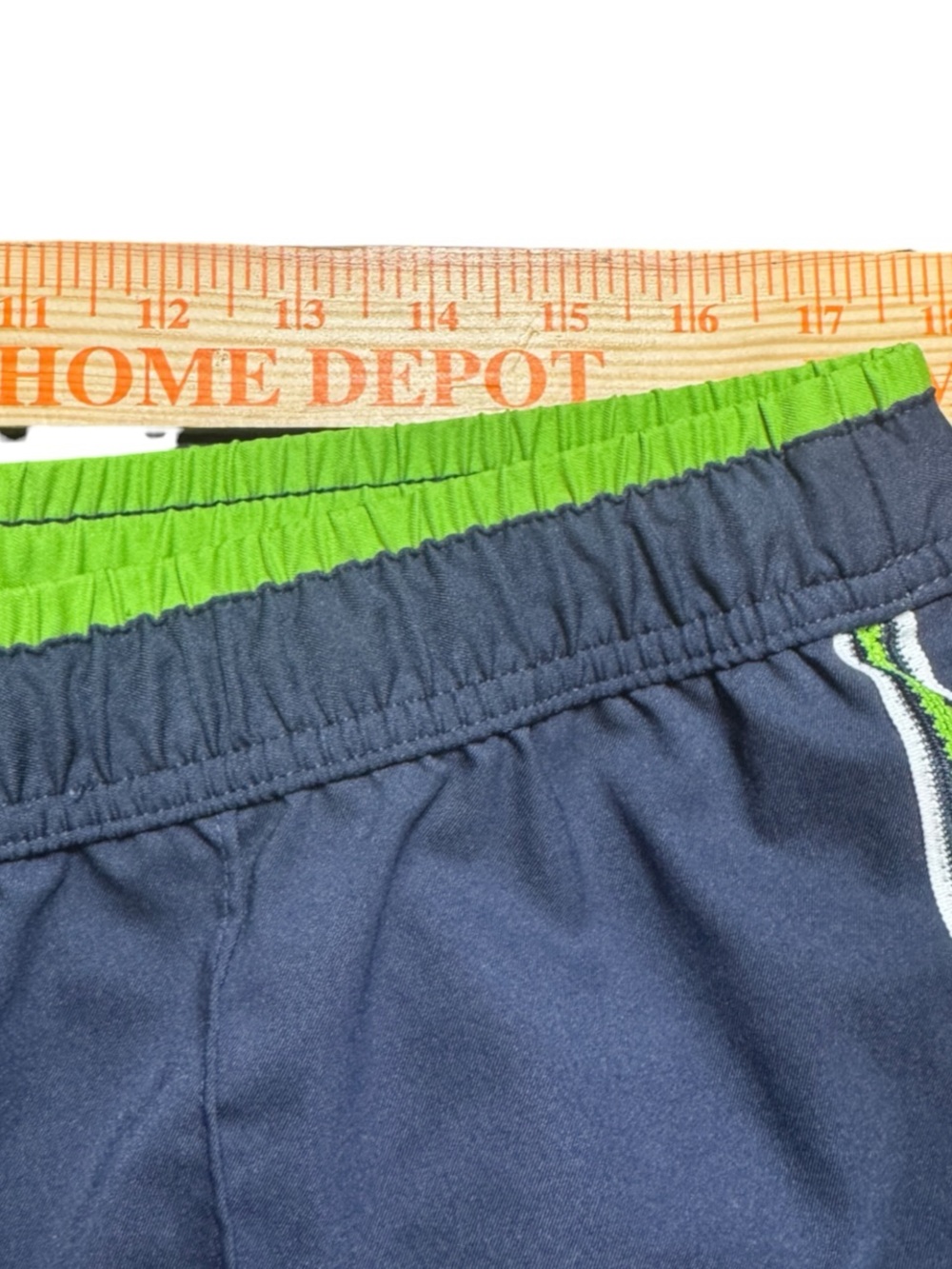 Y2K Navy Blue + Green Stripe Athletic Blokette Capri Pants Size XL - Picture 3 of 6